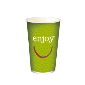 Vaso Cartón 12 Oz/360 ml "Enjoy" Ø8,0cm (100 Uds)