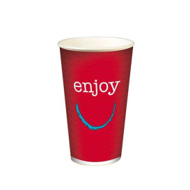 Vaso Cartón 12 Oz/360 ml "Enjoy" Ø8,0cm (100 Uds)