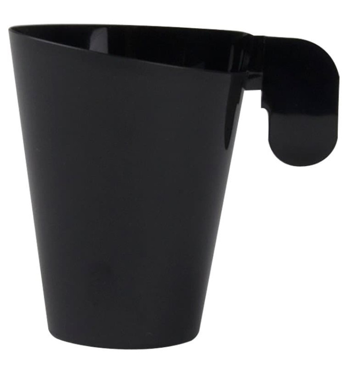 Taza de Plástico Design Negra 155ml (12 Uds) Taza de Plástico Design Negra 155ml (12 Uds)