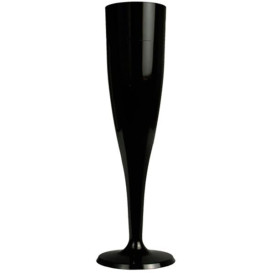 Copa de Plastico para Cava Negra 115ml (6 uds)