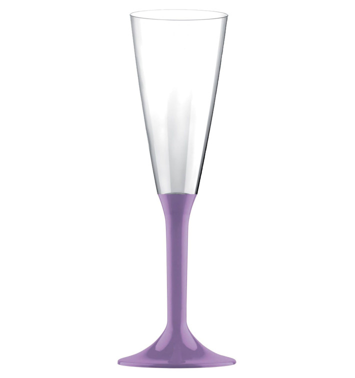 Copa de Plastico Cava con Pie Lila 160ml (20 Uds) Copa de Plastico Cava con Pie Lila 160ml (20 Uds)