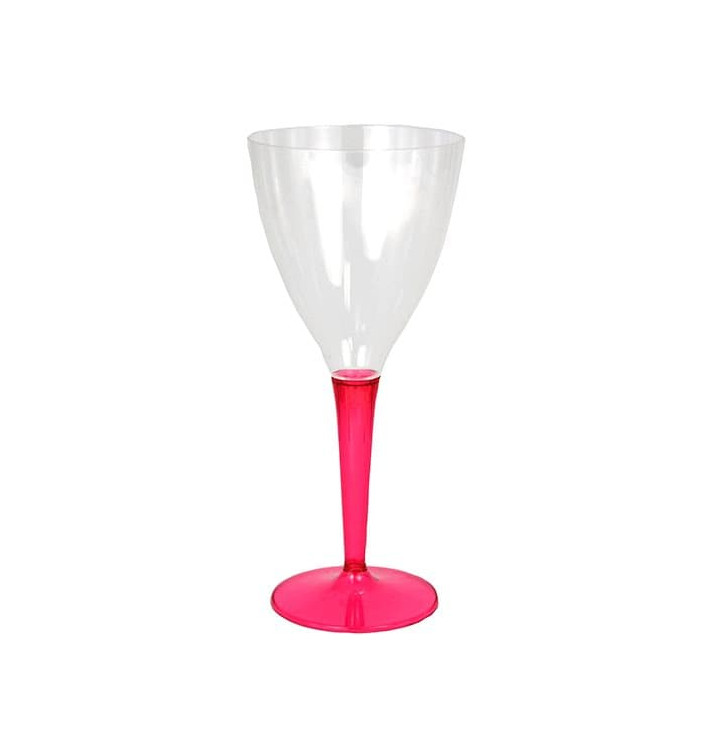 Copa de Plastico Vino Pie Frambuesa 130ml (6 Uds) Copa de Plastico Vino Pie Frambuesa 130ml (6 Uds)