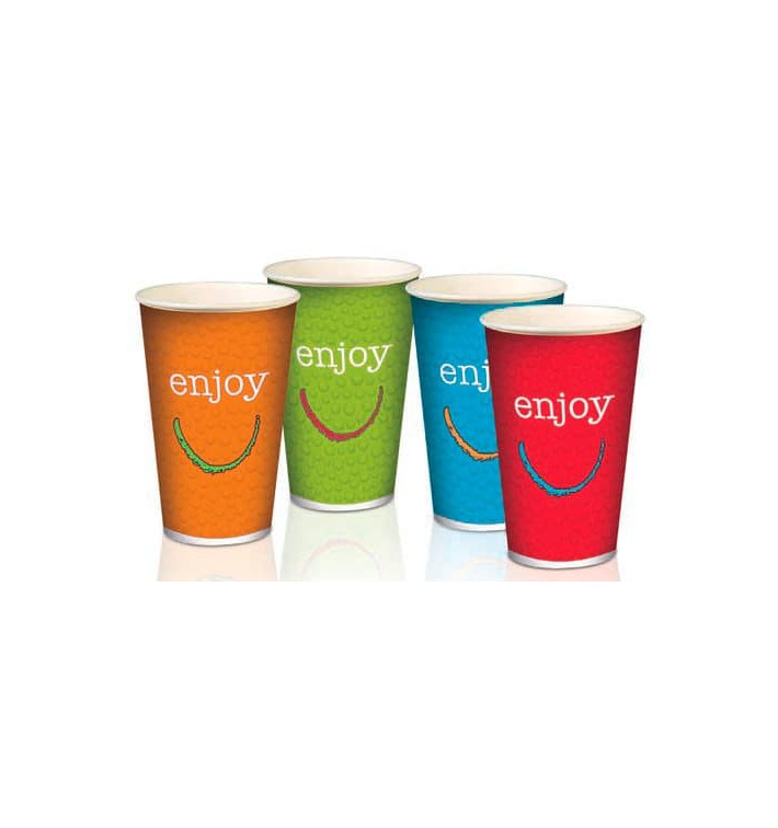 Vaso Cartón 12 Oz/360 ml "Enjoy" Ø8,0cm (100 Uds) Vaso Cartón 12 Oz/360 ml "Enjoy" Ø8,0cm (100 Uds)
