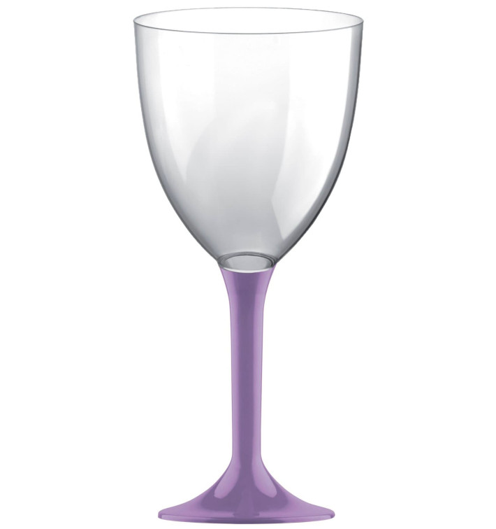 Copa de Plastico Vino con Pie Lila 300ml (20 Uds) Copa de Plastico Vino con Pie Lila 300ml (20 Uds)
