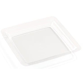Plato Plastico Extra Rigido Transparente 18x18cm (20 Uds)