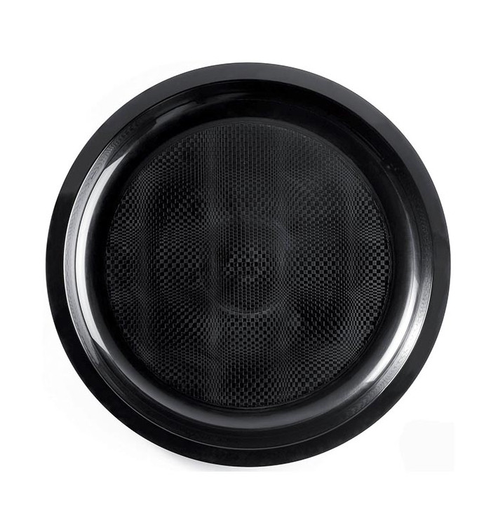 Plato de Plastico Negro Round PP Ø290mm (25 Uds) Plato de Plastico Negro Round PP Ø290mm (25 Uds)