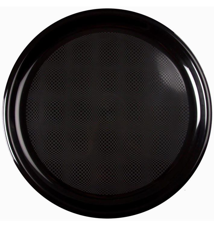 Plato de Plastico para Pizza Negro Round PP Ø350mm (12 Uds) Plato de Plastico para Pizza Negro Round PP Ø350mm (12 Uds)