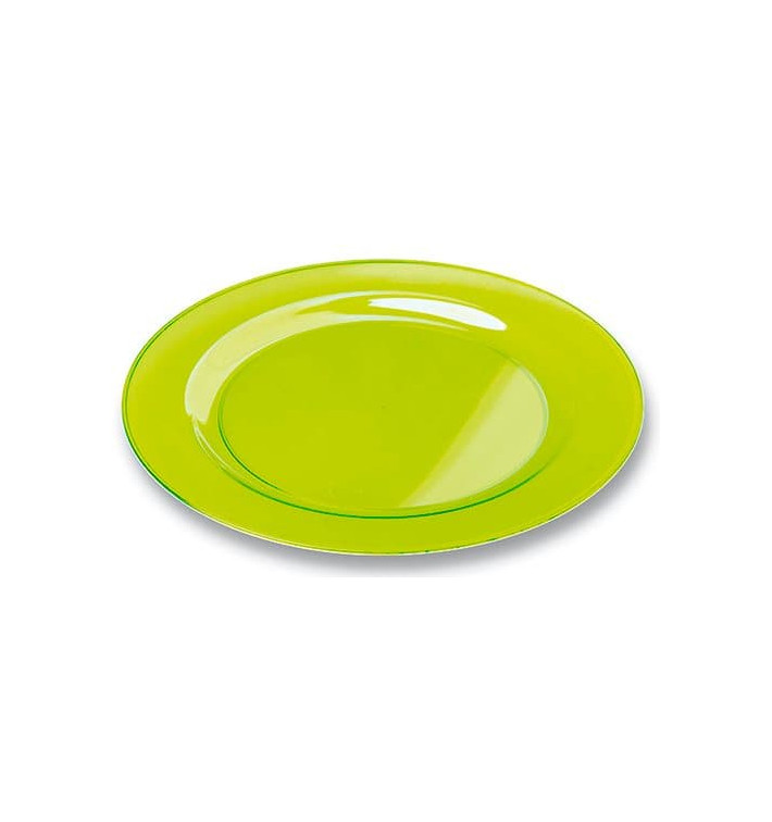 Plato Plastico Redondo Extra Rigido Verde 19cm (10 Uds) Plato Plastico Redondo Extra Rigido Verde 19cm (10 Uds)