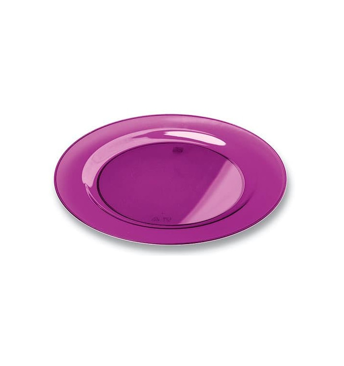 Plato Plastico Redondo Extra Rigido Berenjena 19cm (10 Uds) Plato Plastico Redondo Extra Rigido Berenjena 19cm (10 Uds)