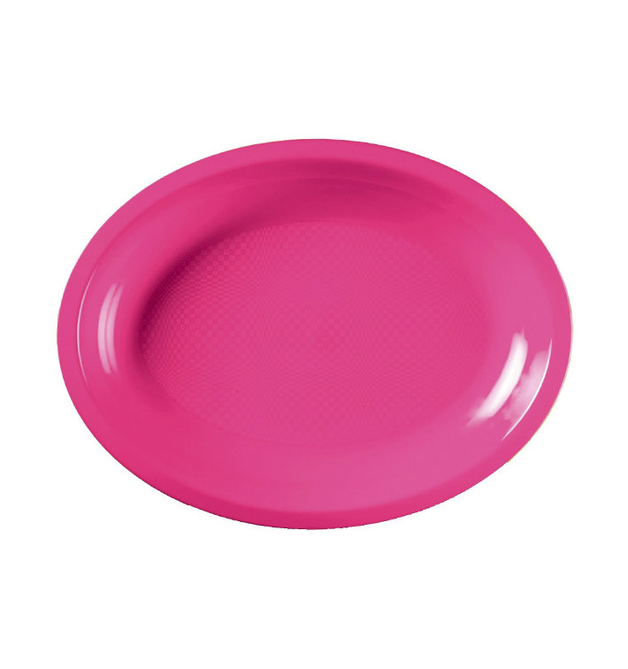 Bandeja Ovalada Fucsia Round PP 255x190mm (50 Uds) Bandeja Ovalada Fucsia Round PP 255x190mm (50 Uds)