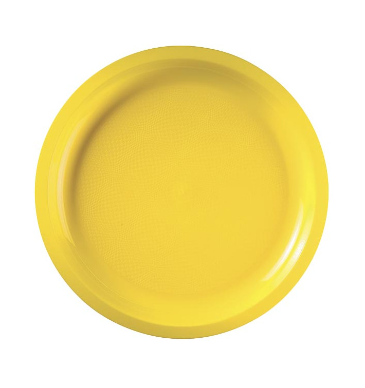 Plato de Plastico Amarillo Round PP Ø290mm (25 Uds) Plato de Plastico Amarillo Round PP Ø290mm (25 Uds)