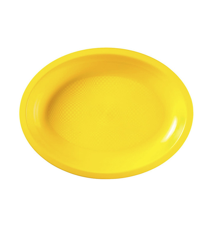 Bandeja Ovalada Amarillo Round PP 315x220mm (25 Uds) Bandeja Ovalada Amarillo Round PP 315x220mm (25 Uds)
