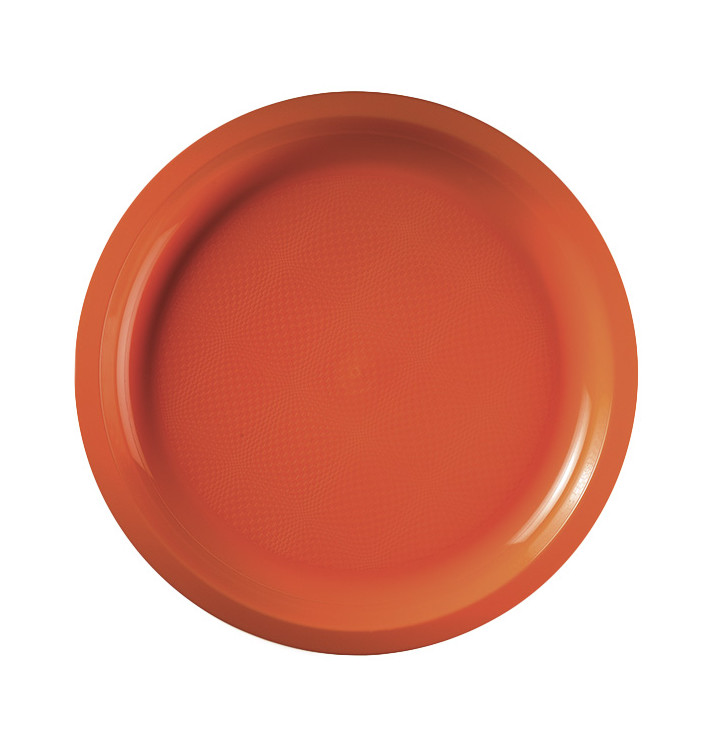 Plato de Plastico Naranja Round PP Ø290mm (25 Uds)
