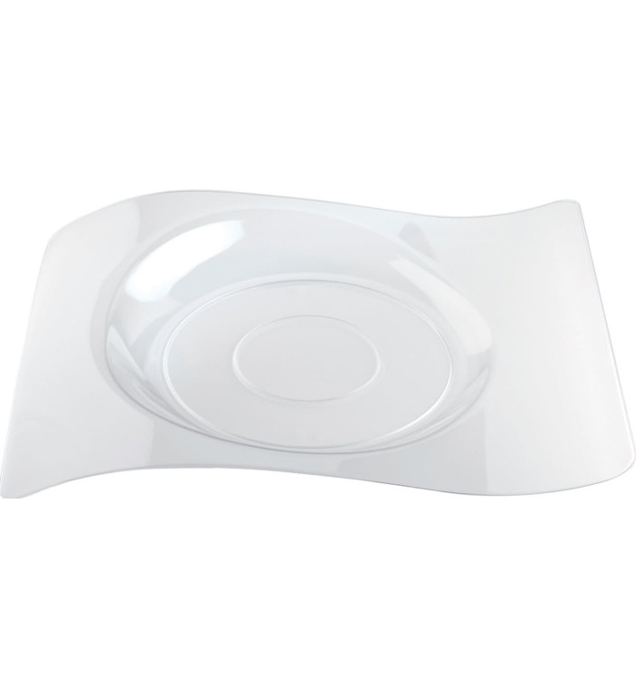 Plato de Plastico "Forma" Transparente 28x23 cm (12 Uds) Plato de Plastico "Forma" Transparente 28x23 cm (12 Uds)
