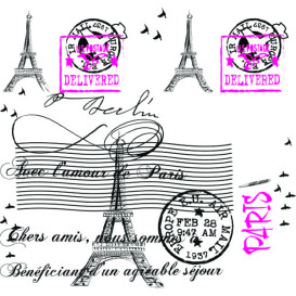 Mantel de Papel Cortado 1x1m "Paris" 37g (400 Uds)