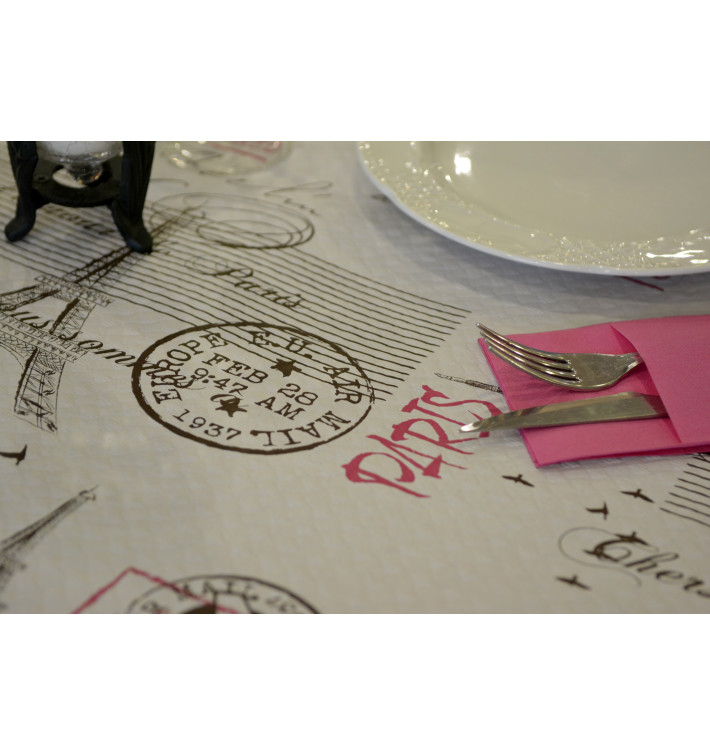 Mantel de Papel Cortado 1x1m "Paris" 37g (400 Uds)