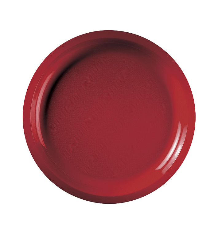 Plato de Plastico Rojo Round PP Ø290mm (25 Uds) Plato de Plastico Rojo Round PP Ø290mm (25 Uds)