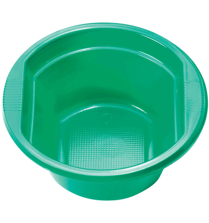 Bol de Plastico PS Verde 250ml Ø12cm (30 Uds) Bol de Plastico PS Verde 250ml Ø12cm (30 Uds)