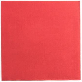 Servilleta de Papel Punta Punta 25x25cm Roja (3600 Uds)