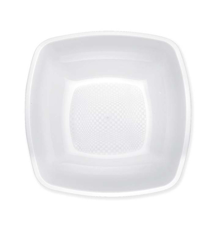 Plato de Plastico Hondo Blanco Square PP 180mm (25 Uds) Plato de Plastico Hondo Blanco Square PP 180mm (25 Uds)