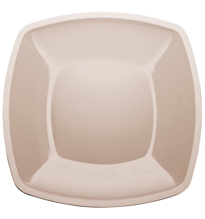 Plato de Plastico Llano Beige Square PS 300mm (12 Uds) Plato de Plastico Llano Beige Square PS 300mm (12 Uds)
