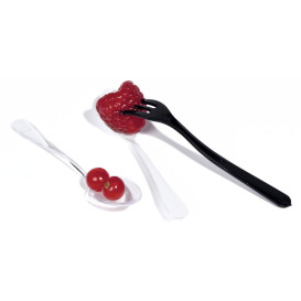 Cucharilla Degustacion Transparente en Cajita 10cm (100 Uds)