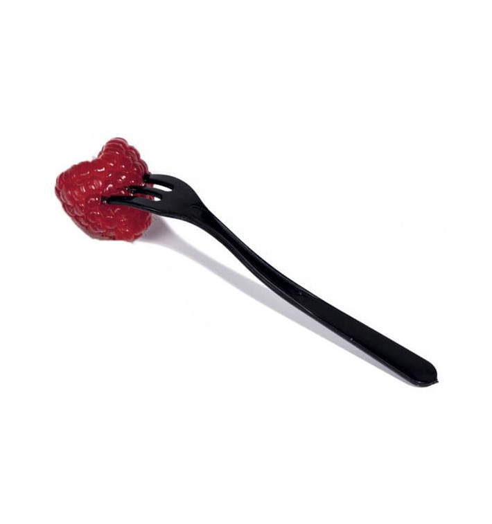 Minitenedor Degustacion Negro en Cajita 10cm (100 Uds) Minitenedor Degustacion Negro en Cajita 10cm (100 Uds)