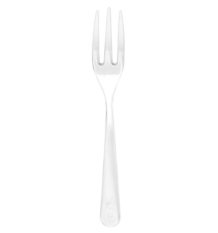 Minitenedor Degustacion Transparente en Cajita 10cm (100 Uds)