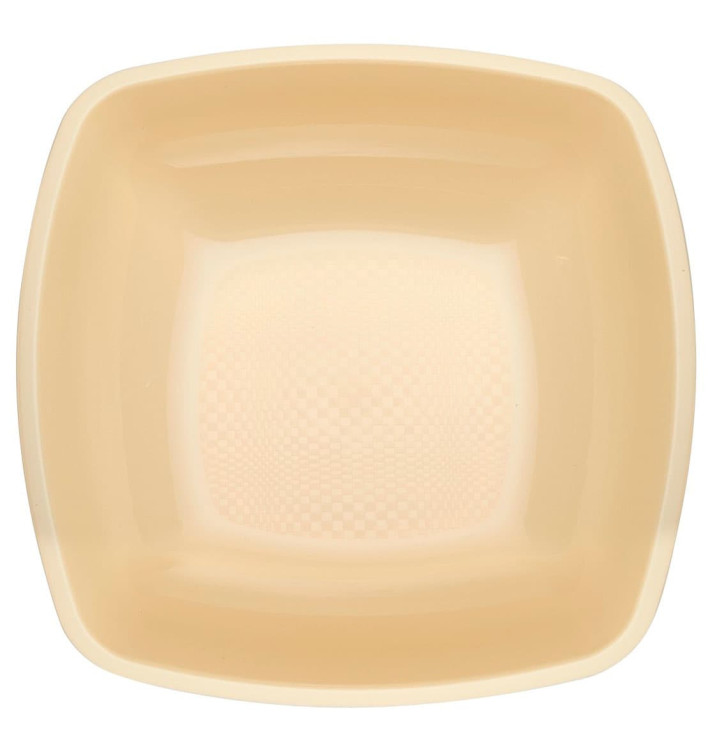 Plato de Plastico Hondo Crema Square PP 180mm (25 Uds) Plato de Plastico Hondo Crema Square PP 180mm (25 Uds)