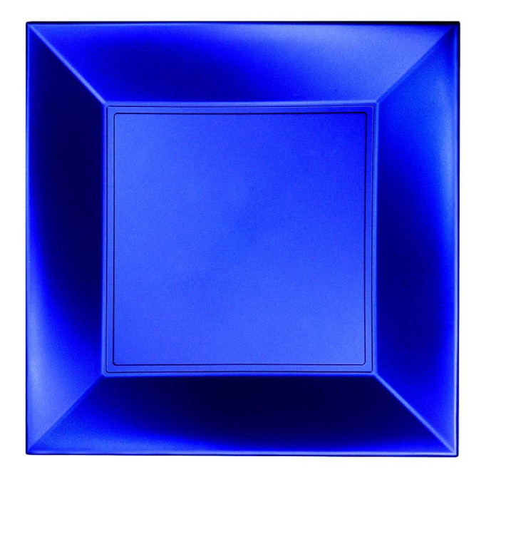 Plato de Plastico Llano Azul Nice Pearl PP 290mm (12 Uds)
