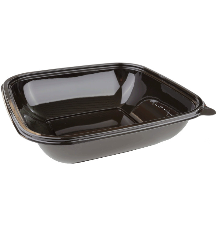 Bol de Plástico Negro PET 750ml 190x190x40mm (50 Uds) Bol de Plástico Negro PET 750ml 190x190x40mm (50 Uds)
