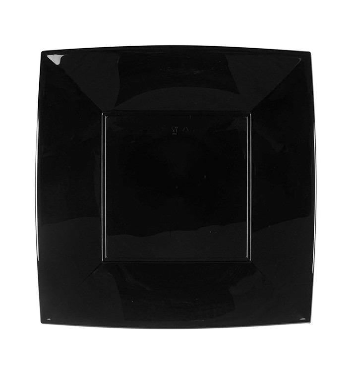 Plato de Plastico Llano Negro Nice PP 290mm (12 Uds) Plato de Plastico Llano Negro Nice PP 290mm (12 Uds)