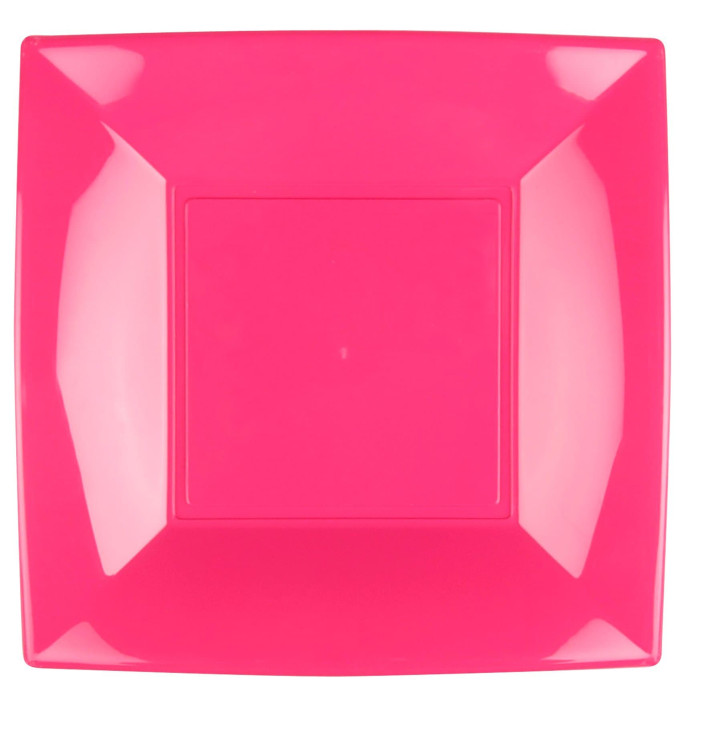 Plato de Plastico Llano Fucsia Nice PP 290mm (12 Uds) Plato de Plastico Llano Fucsia Nice PP 290mm (12 Uds)