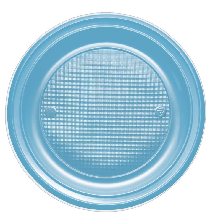 Plato de Plastico PS Hondo Turquesa Ø220mm (30 Uds) Plato de Plastico PS Hondo Turquesa Ø220mm (30 Uds)