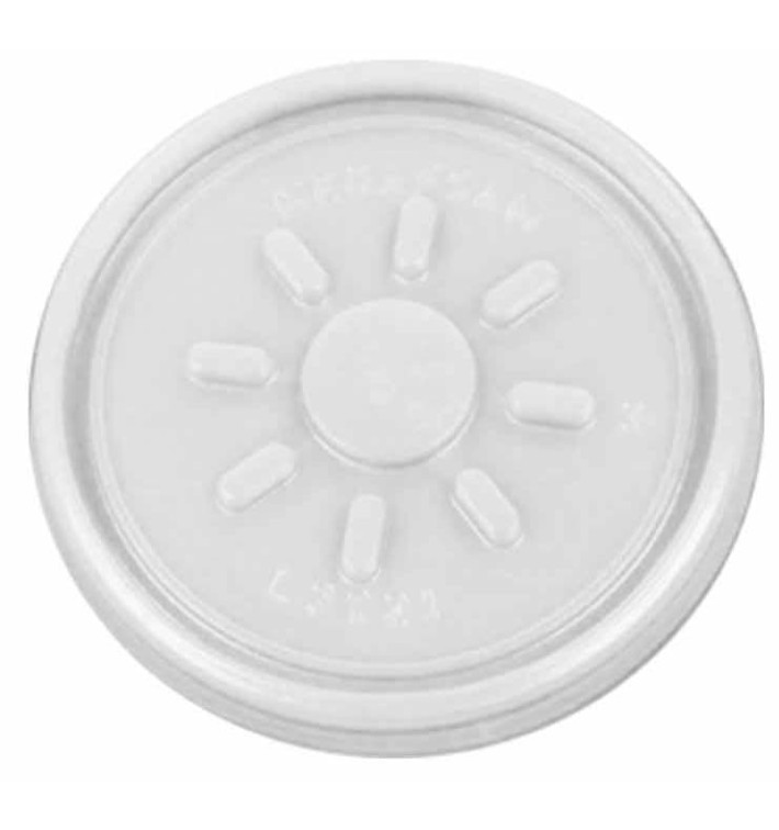 Tapa de Plastico PS Trans. Plana para Foam Ø7,4cm (100 Uds) Tapa de Plastico PS Trans. Plana para Foam Ø7,4cm (100 Uds)