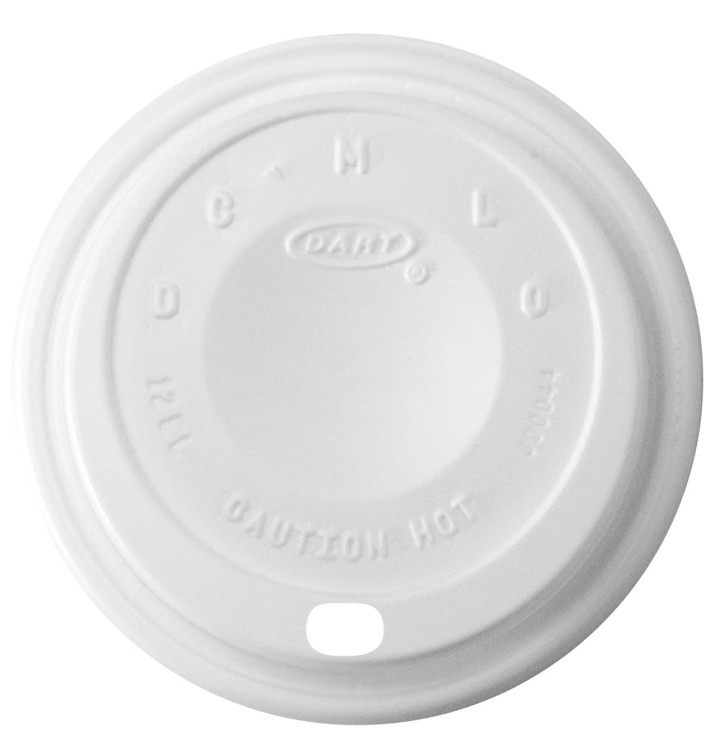 Tapa de Plastico PS "Cappuccino" Blanca Ø8,9cm (100 Uds) Tapa de Plastico PS "Cappuccino" Blanca Ø8,9cm (100 Uds)