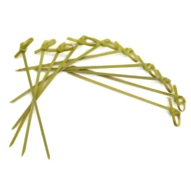 Pinchos de Bambu "Lazo" Verde Natural 120mm (200 Uds)