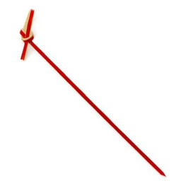 Pinchos de Bambu "Lazo" Rojo 120mm (200 Uds)
