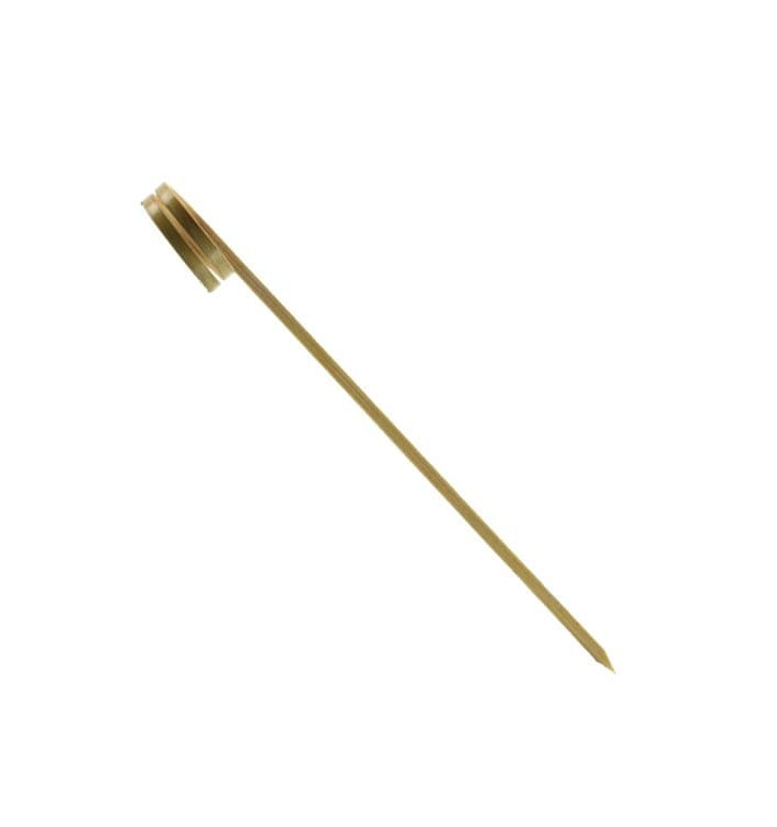 Pincho de Bambu con Asa Rizada 90mm (200 Uds) Pincho de Bambu con Asa Rizada 90mm (200 Uds)