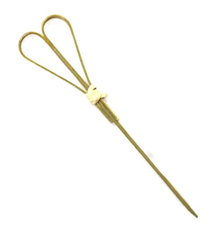 Pincho de Bambú "Cuore" Verde Natural 120mm (200 Uds)