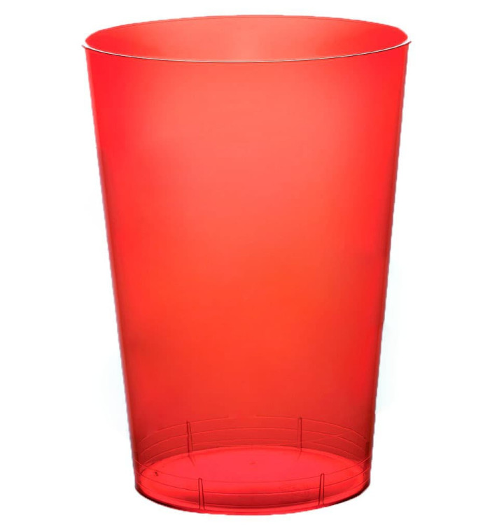Vaso de Plastico Moon Rojo Transp. PS 230ml (50 Uds) Vaso de Plastico Moon Rojo Transp. PS 230ml (50 Uds)