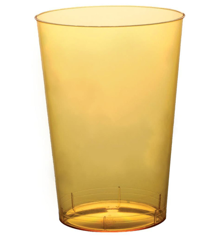 Vaso de Plastico Moon Amarillo Transp. PS 230ml (50 Uds) Vaso de Plastico Moon Amarillo Transp. PS 230ml (50 Uds)