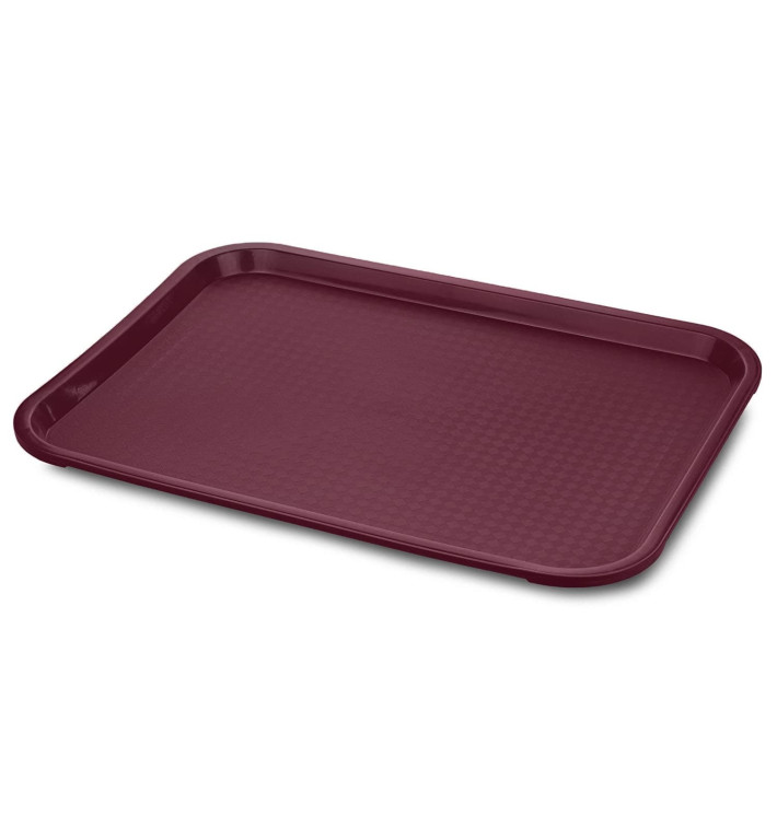 Bandeja de Plastico Fast Food Burdeos 35,5x45,3cm (1 Ud) Bandeja de Plastico Fast Food Burdeos 35,5x45,3cm (1 Ud)
