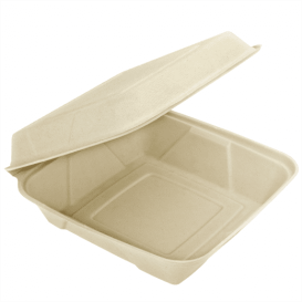 Envase MenuBox Caña Azúcar 225x225x75mm (50 Uds)
