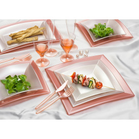 Plato de Plastico Llano Beige Nice PP 230mm (25 Uds)