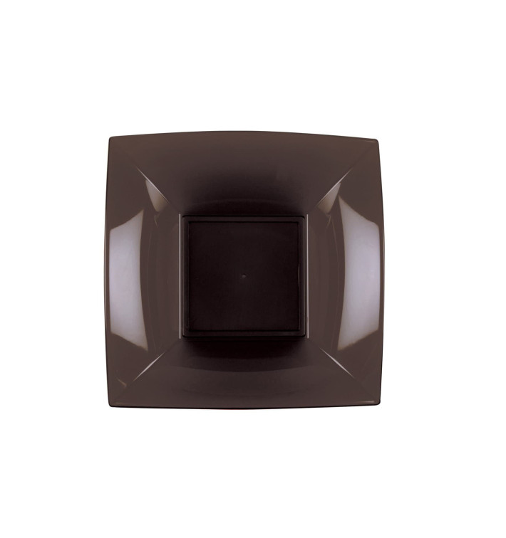 Plato de Plastico Hondo Marron Nice PP 180mm (25 Uds) Plato de Plastico Hondo Marron Nice PP 180mm (25 Uds)