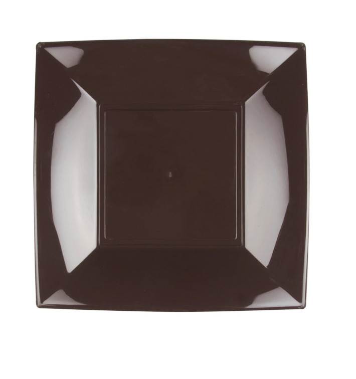Plato de Plastico Llano Marron Nice PP 230mm (25 Uds) Plato de Plastico Llano Marron Nice PP 230mm (25 Uds)