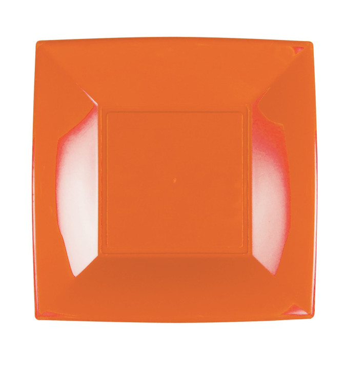 Plato de Plastico Llano Naranja Nice PP 230mm (25 Uds) Plato de Plastico Llano Naranja Nice PP 230mm (25 Uds)