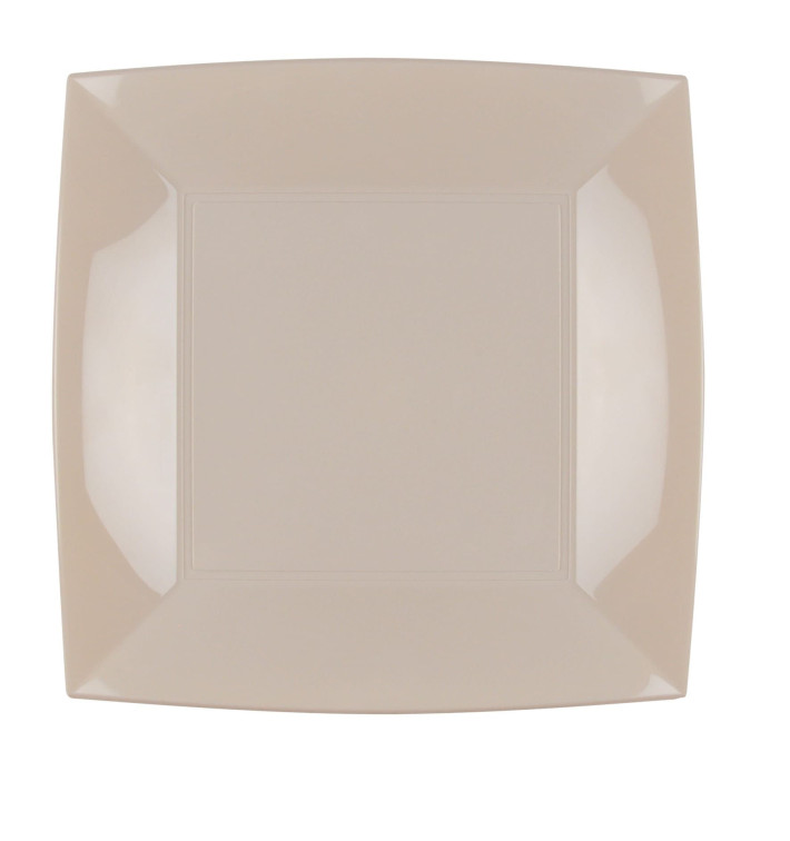 Plato de Plastico Llano Beige Nice PP 230mm (25 Uds) Plato de Plastico Llano Beige Nice PP 230mm (25 Uds)
