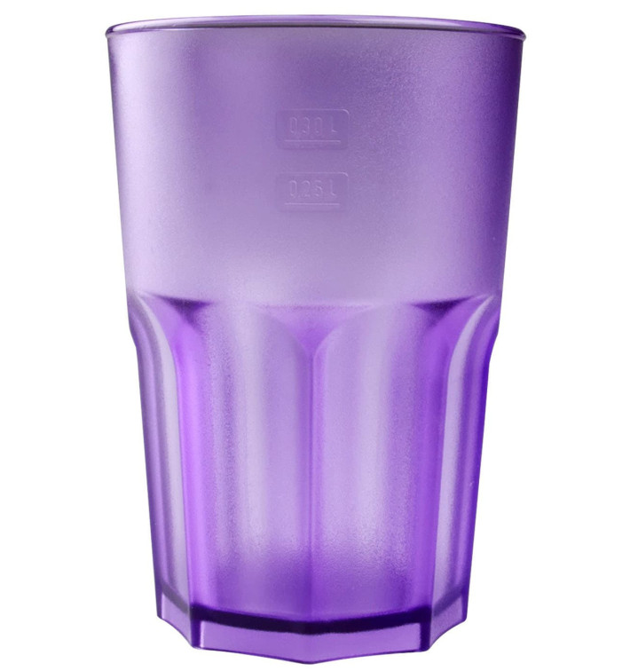 Vaso Reutilizable SAN Frost Lila 400 ml (5 Uds) Vaso Reutilizable SAN Frost Lila 400 ml (5 Uds)